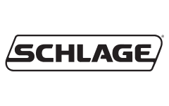 Schlage logo on a green background.