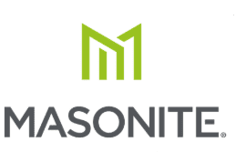 The logo for masonite on a white background.